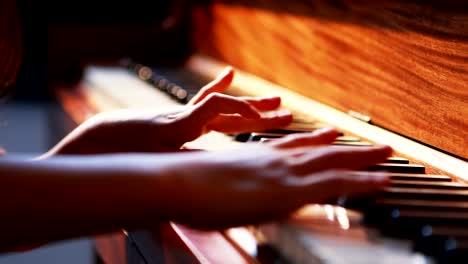 Schoolgirl-learning-piano-in-music-class-4k