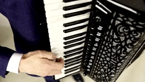 The-accordionist-plays-a-sensual-piece-on-an-expensive-accordion.