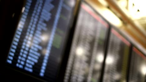 Pantalla-de-información-Defocused-un-aeropuerto.