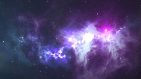 Fondo-del-espacio.-Cámara-está-volando-a-través-de-la-nebulosa-de-color-azul-y-magenta.-Las-estrellas-están-por-todas-partes-alrededor.-Bucle-vídeo.