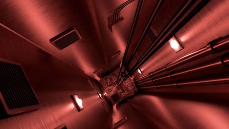 Aufzugsschacht-heben-Welle-Bunker-Tresor-zur-sicheren-nukleare-Maschine-4k