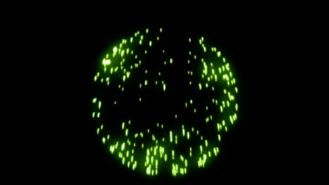 Single-Green-Firework-On-Dark-Background