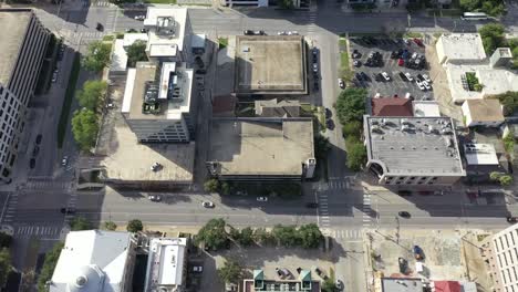 Aerial-of-Downtown-Austin,-Texas