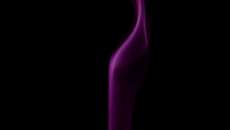 Purple-Steam-Rises-from-up.-Blue-smoke-over-a-black-background.-Smoke-slowly-floating-through-space-against-black-background.-Slow-Motion.