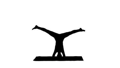 Silueta-mujer-realizando-un-headstand-con-split