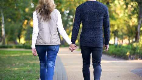 Back-view-of-couple-holding-hands-and-confidently-walking-in-bright-future