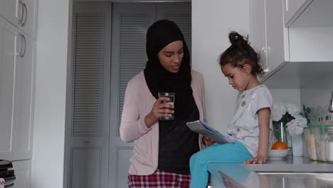 Mother-and-daughter-at-home