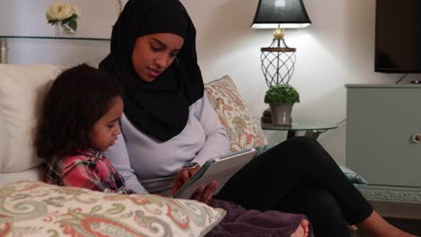 Mother-and-daughter-at-home