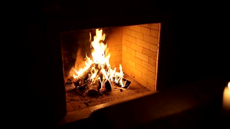 Fire-in-the-fireplace