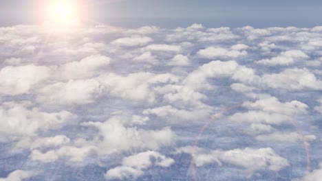 Flying-above-clouds-aeroplane-airplane-sky-stratosphere-sun-lens-flare-4k