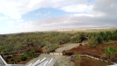 Kasr-al-Jahud-en-el-río-Jordán,-sitio-bautismal-de-Jesús-Cristo,-iglesia-ortodoxa-griega-en-el-lado-jordano,-cerca-de-Jericó