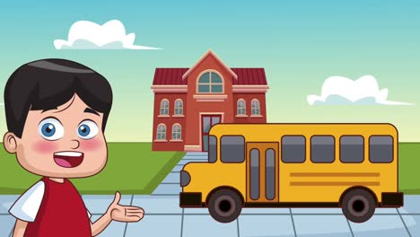 School-and-kids-HD-animation