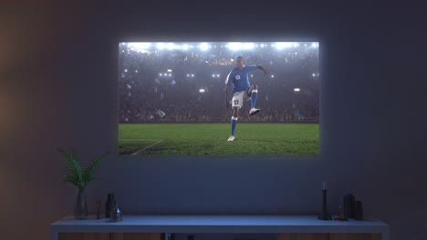 Soccer-game-on-living-room-tv-set