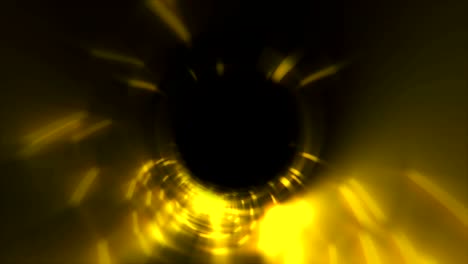 Abstract-swirl-gold-tunnel-in-space,-computer-generated-background