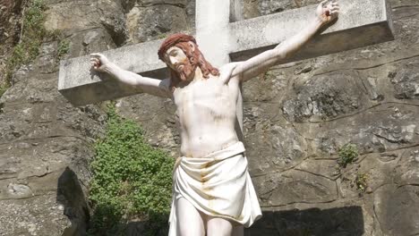 Saint-Mary-catholic--church-crucifixion-in-spa-resort-Herculane