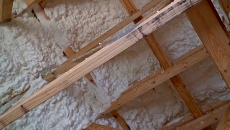 Part-of-Construction-of-ceiling-foam-insulation-the-attic