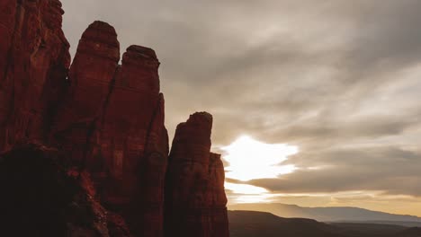 Epic-Euphoric-Sunset-time-lapse-at-Cathedral-Rock-Trail,-Sedona