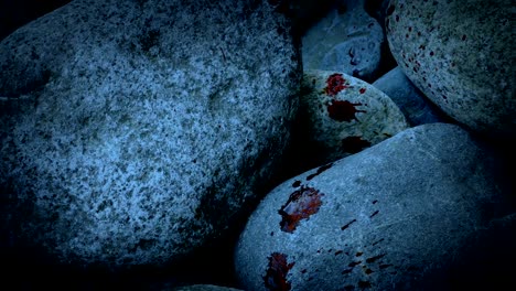 Blood-Spatters-On-Rocks-In-The-Evening