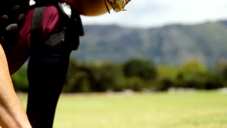 Baseball-catcher-during-practice-session