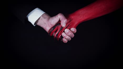 4k-Horror-Devil-Shaking-Hand-with-Businessman