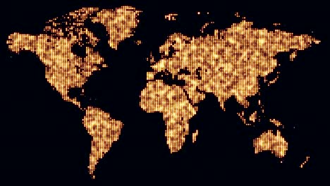 Digital-golden-world-map-in-flickering-dots.