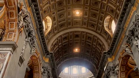 Interior-decoration-of-the-Cathedral-of-San-Petro-in-the-Vatican-Italy