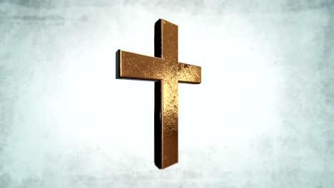 Calvary-Gold-cross-of-Christ-light-background