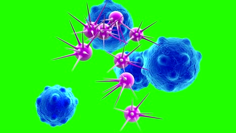 animation----cancer-cells-with-high-details-on-green-screen