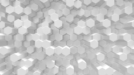 White-geometric-hexagonal-abstract-background.-3d-rendering