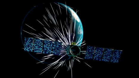 Satélite-de-la-recepción-de-señales-desde-la-tierra.