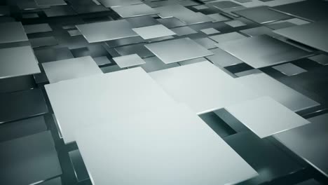 Flying-gray-squares-seamless-loop-3D-render-animation