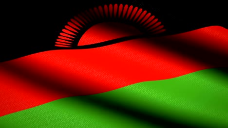 Malawi-Flag-Waving-Textile-Textured-Background.-Seamless-Loop-Animation.-Full-Screen.-Slow-motion.-4K-Video