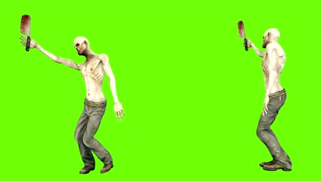 Zombie-Tanz---getrennt-auf-green-Screen.-Endlos-wiederholbar.-4k.