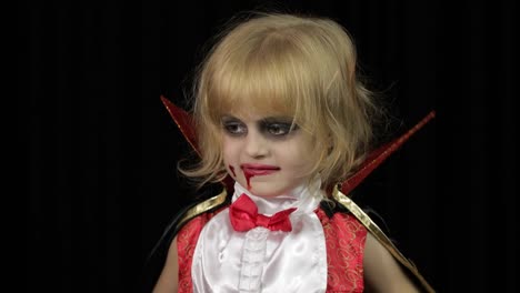 Dracula-child.-Girl-with-halloween-make-up.-Vampire-kid-with-blood-on-her-face