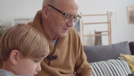 Granddad-and-Grandson-Playing-Game-on-PC