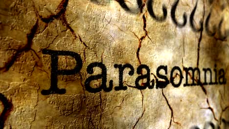 Parasomnia-disease-grunge-concept