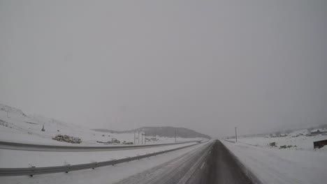 Elevated-POV-Driving-Shot-Time-Lapse-|-Rural-Montana,-USA-|-Jan.-2017