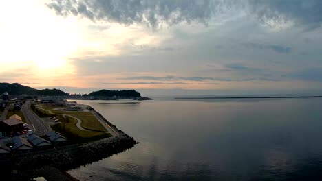 Time-lapse---Wajima-Tsukadamachi-sunset