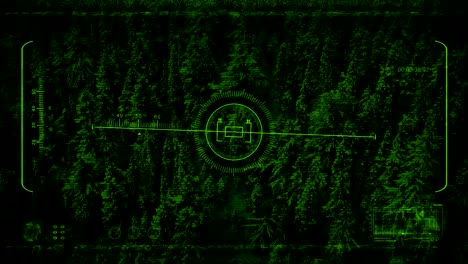 Green-Night-Vision-POV-Flying-Past-Mountainside