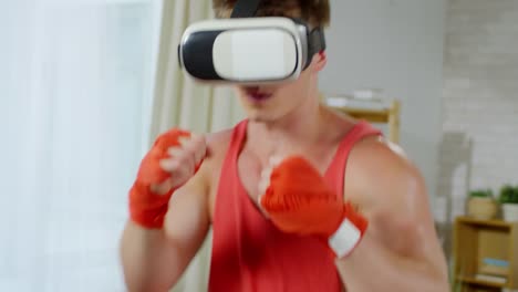 Practicing-Boxing-Movements-in-VR-Goggles