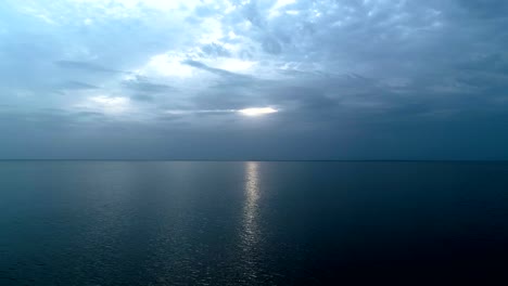 The-flight-above-the-beautiful-sea-on-the-cloud-flow-background