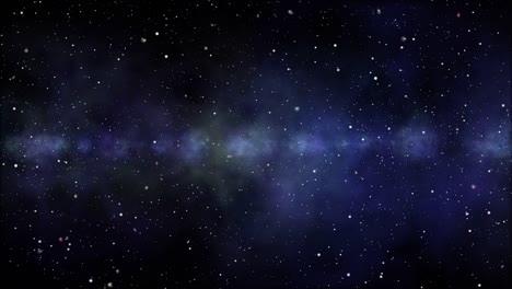 Weiße-Sterne-Teilchen-bewegt-sich-In-Nebel-Galaxy-Motion