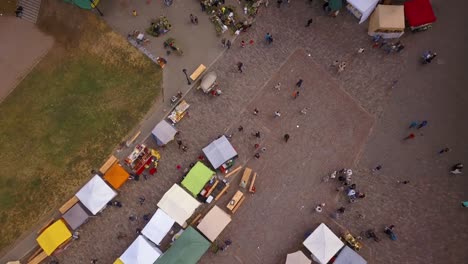 Beautiful-aerial-view-of-the-Riga-old-town-main-square-(Dome-square)