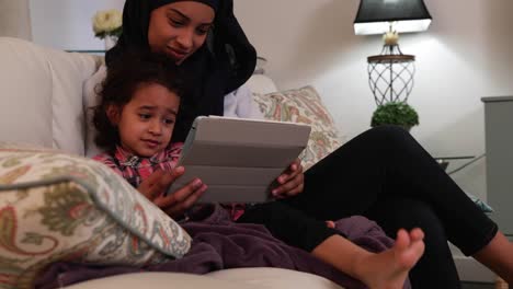 Mother-and-daughter-at-home