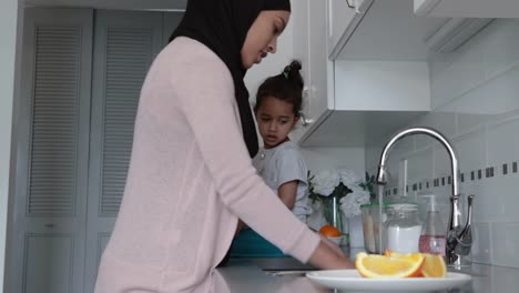 Mother-and-daughter-at-home