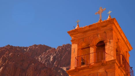 Against-the-background-of-the-mountains-the-bell-tower-in-the-monastery-of-St.-Catherine