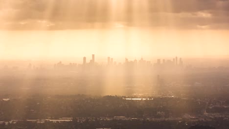 Blick-auf-die-Stadt-vom-Himmel-hohen-Mount-Dandenong-Melbourne