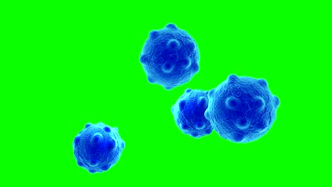 pan-and-zoom-camera---cancer-cells-with-high-details-on-green-screen