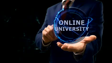 Businessman-shows-concept-hologram-Online-university-on-his-hand