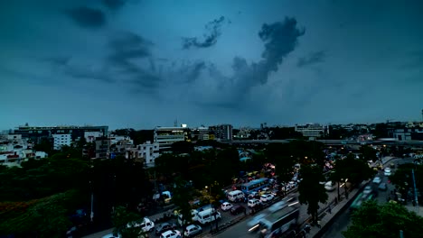 Evening-City-Traffic-Moving-Timelapse---Silk-Board-Junction-Bangalore-India